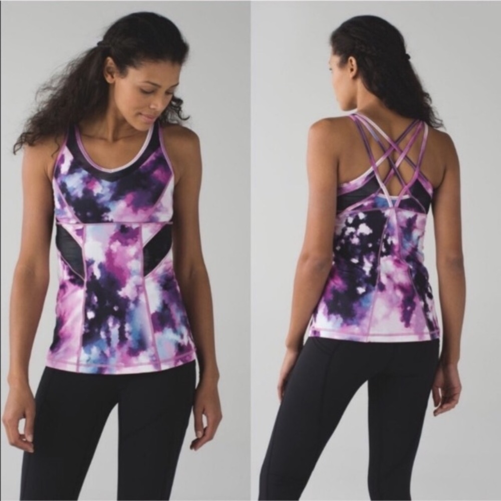Lululemon Water Color Print Multicolor Tank Top 2